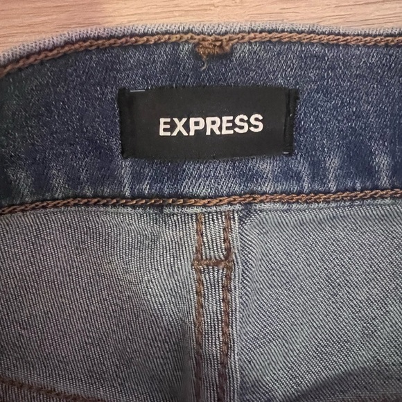 Express Mom High Rise Jeans Size 8 - Picture 7 of 10